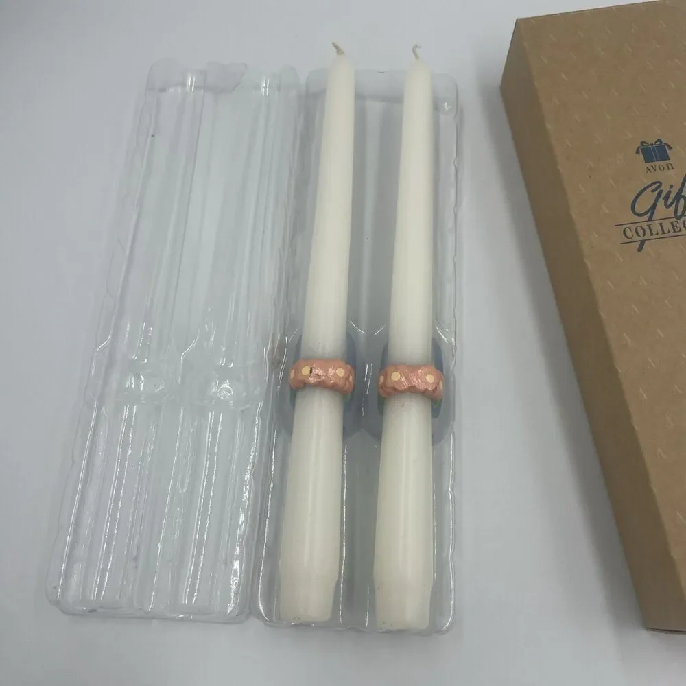 NIB Avon Springtime Easter Bunny Collection 10 inch Taper Candles